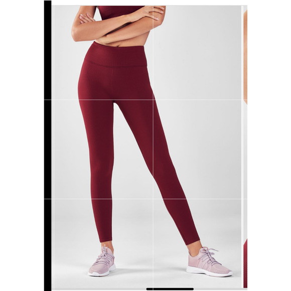 Fabletics High Waisted Seamless Rib Leggings NEW - Picture 4 of 8